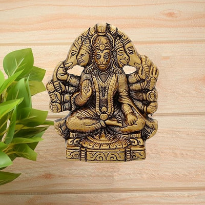Hindu Gods : Hanuman Ji Panchmukhi Bajrangbali Idol for Door Entrance Statue, Home Decor