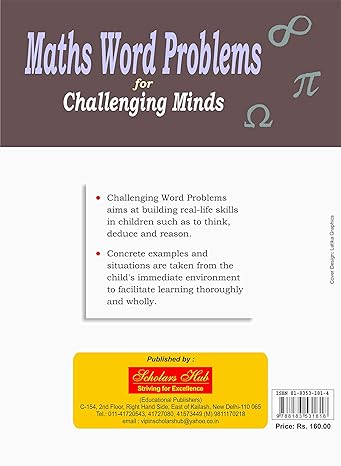 Maths Word Problem for Challenging Minds [Hardcover]