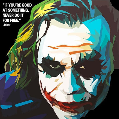 Canvas Print Joker Quote Unframed Modern Wall Art Painting - 12 X 12 Inch