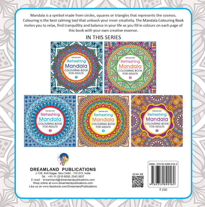 Refreshing Mandala - Colouring Book For Adults Book 4 by Dreamland Publications [Paperback]