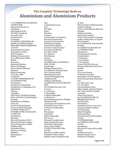 The Complete Technology Book On Aluminium And Aluminium Products by NPCS [Paperback]