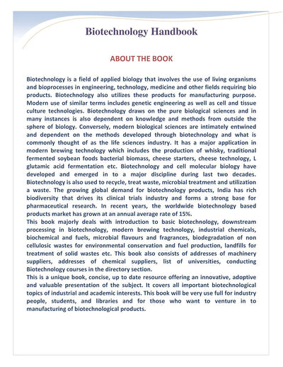 Biotechnology Handbook [Paperback]