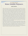 The Complete Book on Water Soluble Polymers [Paperback]