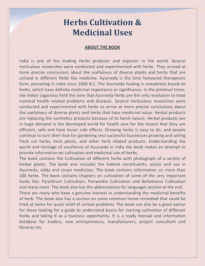 Herbs Cultivation and Medicinal Uses by H Panda [Paperback]
