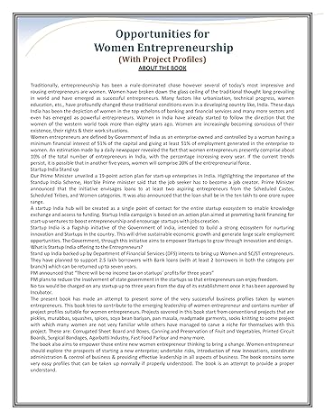 Opportunities for Women Entrepreneurship [Paperback]