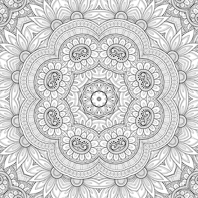 Refreshing Mandala - Colouring Book For Adults Book 4 by Dreamland Publications [Paperback]