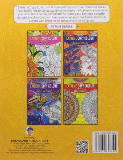 Extreme Copy Colour For Adults - Flowers by Dreamland Publications [Paperback]