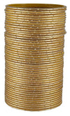 Non-Precious Metal Base Metal with Polka Dots Glossy Finished Bangle Set - Golden