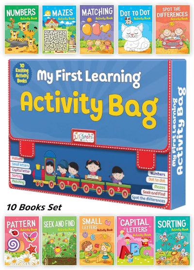 My First Learning Activity Bag | Set of 10 Exciting Brain Activity Books by Team Pegasus [Product Bundle]