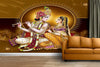 Radha Krishna Religious Sticker Wallpaper for Room Home Office Wall Decor (Size 24X36 Inch)