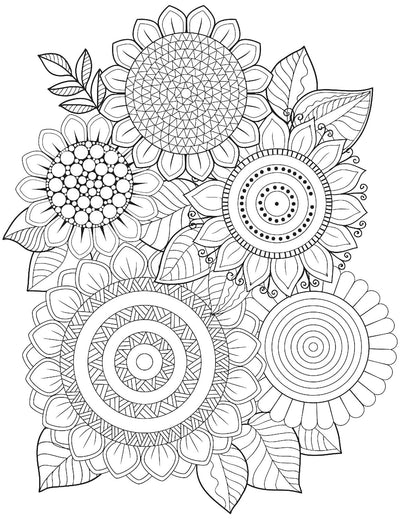 Flowers- Colouring Book For Adults [Paperback]