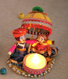 Recycled Material Rajasthani Raja Rani Puppet/Dolls Decorative Tealight Candle Holder