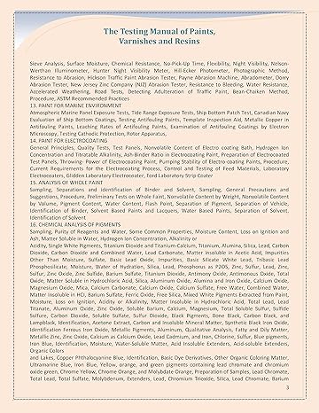 The Testing Manual of Paints, Varnishes and Resins by H. Panda [Paperback]