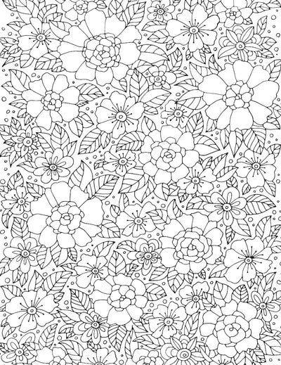 Flowers- Colouring Book For Adults [Paperback]