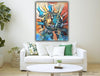 Canvas Print Modern Art Canvas Painting | One Love | Abstract Art Unframed painting for Home décor|size - 13X11 Inches.