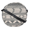 Women's Premium Cotton/Full Sling Shoulder Bag - CIRCLE-BLACK
