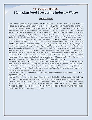 MANAGING FOOD PROCESSING INDUSTRY WASTE by H. PANDA [Paperback]