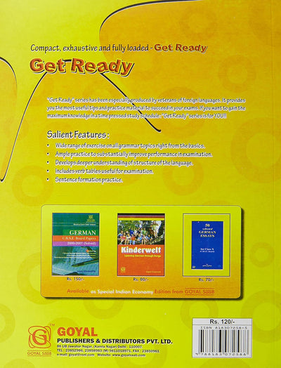 Get Ready German Grammar And Practice Book by P.L. Aneja [Paperback]