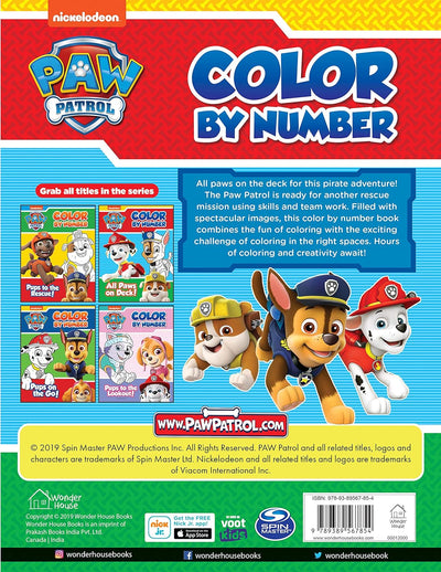 All Paws on Deck: Paw Patrol, Color By Number Activity Book [Paperback]