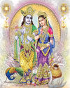Radha Krishna Hindu Religious Sticker Poster for Home Office Wall Décor (Size 24X36 Inch)