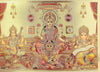 Laxmi Sarasvati Ganesh & Kuber Wall Sticker Vinyl for Pooja Room Office Leaving Room Decor Just Peel & Stick Pack of 1
