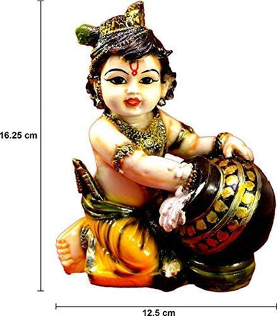 A depiction of Baby Krishna, the infant form of Lord Krishna, the eighth avatar of Vishnu.