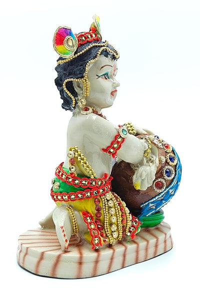 A depiction of Baby Krishna, the infant form of Lord Krishna, the eighth avatar of Vishnu.