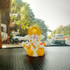 A depiction of Lord Ganesha, the Hindu god of wisdom and remover of obstacles, symbolizing blessings and protection.