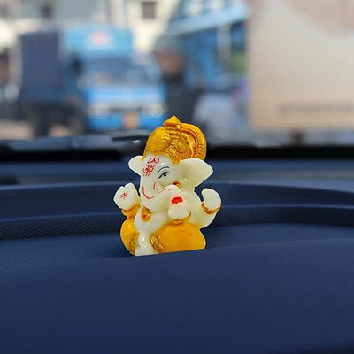 A depiction of Lord Ganesha, the Hindu god of wisdom and remover of obstacles, symbolizing blessings and protection.