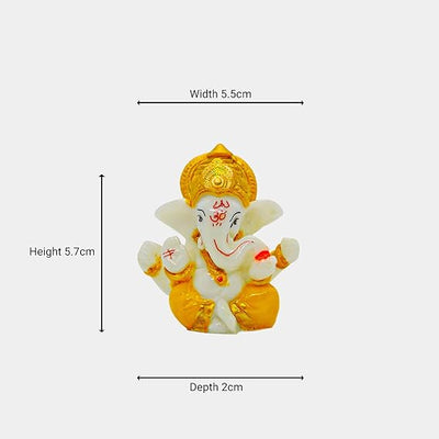 A depiction of Lord Ganesha, the Hindu god of wisdom and remover of obstacles, symbolizing blessings and protection.