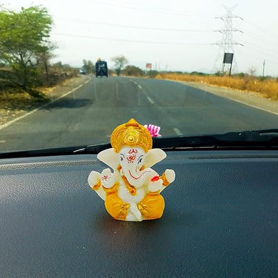 A depiction of Lord Ganesha, the Hindu god of wisdom and remover of obstacles, symbolizing blessings and protection.