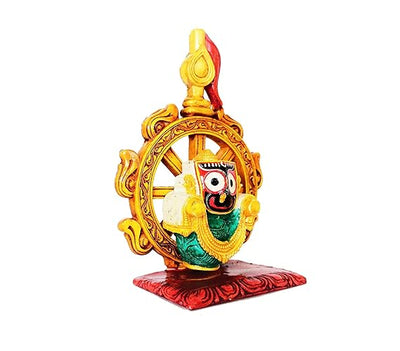 A depiction of Lord Jagannath, a Hindu deity associated with the Puri temple in Odisha, India.