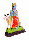  A depiction of Lord Krishna, the eighth avatar of Vishnu, often depicted as a young boy playing the flute.