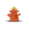 A miniature statue of Lord Ganesha, the Hindu god of wisdom and remover of obstacles.