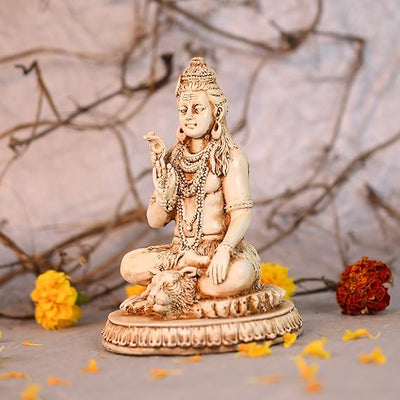 A statue of Lord Shiva, the Hindu god of destruction and transformation.