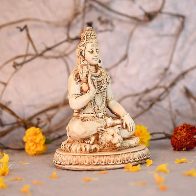 A statue of Lord Shiva, the Hindu god of destruction and transformation. 
