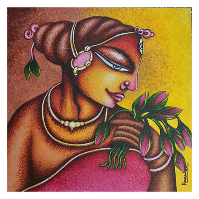 Goddess Durga - Maa Durga Symbol of Motherly Love and Protection 12 inch x 12 inch