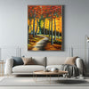 Eternal Journey: Solitary Path Through Spring Blossoms – Acrylic Art Landscape by Runa Bandyopadhyay - Unframed Original Painting