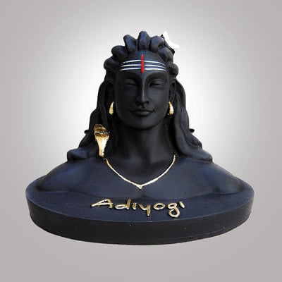 Handmade Adiyogi Shiva statue in resin, symbolizing inner transformation and spirituality, ideal for altars or meditation spaces.