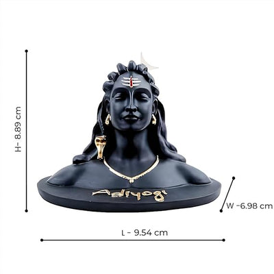 Handcrafted Adiyogi Shiva statue made from high-quality resin, showcasing intricate details and serene expression, perfect for home decor or altar