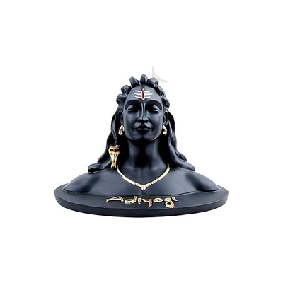 Handcrafted Adiyogi Shiva statue made from high-quality resin, showcasing intricate details and serene expression, perfect for home decor or altar