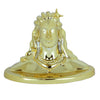 Handcrafted resin mini idol of Adiyogi with a copper finish, symbolizing knowledge and inspiration for yoga, ideal for home altars.