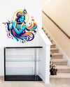 A colorful peel-and-stick wall sticker of Little Krishna, ideal for adding charm to nurseries and playrooms.
