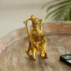Handmade aluminium Ganesha idol measuring 7 cm x 9 cm x 15 cm, perfect for home temple or altar, symbolizing wisdom, prosperity, and success."