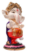 "Handcrafted aluminium Ganesha idol for home decor, measuring 6.2 cm x 3 cm x 3 cm, perfect for altars, spiritual spaces, and bringing blessings."