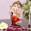 "Handcrafted aluminium Ganesha idol for home decor, measuring 6.2 cm x 3 cm x 3 cm, perfect for altars, spiritual spaces, and bringing blessings."