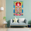 Vinyl sticker of Lord Venkateswara Swamy with Mata Laxmi, showcasing vibrant colors and intricate details, ideal for enhancing home decor.