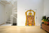 Multi-color acrylic Balaji wall sticker, self-adhesive and matte finished, ideal for decorating walls, doors, and fridges, celebrating Hinduism.