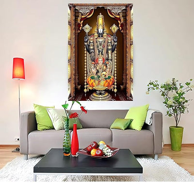 High-quality vinyl sticker of Lord Tirupati Balaji, showcasing vivid colors and intricate details, ideal for home decor.