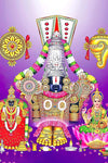 Vibrant vinyl sticker of Lord Tirupati Balaji, showcasing intricate details and colors, perfect for adding a spiritual touch to your home.